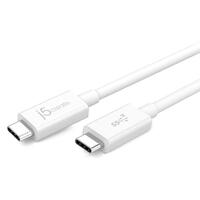J5create JUCX01 USB-C 3.1 to USB-C 70cm Coaxial cable (Speeds up to 10 Gbps SuperSpeed+ &amp; 20V/5A (100W) power delivery)