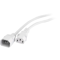 2M White IEC Extension Lead Computer Monitor Lead