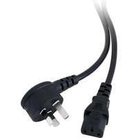 0.5M IEC C13 Power Lead Right Angle Power End - Black