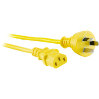 2M Yellow IEC Power Lead IEC-C13 Appliance Cord