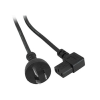 2M RIGHT ANGLE IEC POWER LEAD Right angled IEC end Black