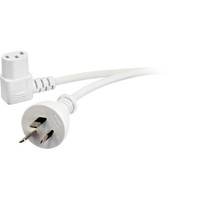 DOSS 10 Amp 250V Right Angle IEC Power Lead Right Angle IEC  End 2m White