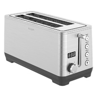 4 Slice Long Slot Stainless Steel Toaster