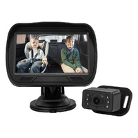 1080p Car Baby Monitor Camera with 4.3" Display, 360° Rotation & Night Vision