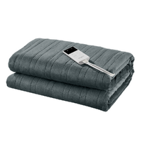 Washable Electric Heated Throw Blanket (Charcoal, 200 x 180cm)