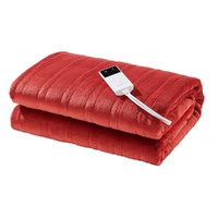 Washable Electric Heated Throw Blanket (Red, 200 x 180cm)