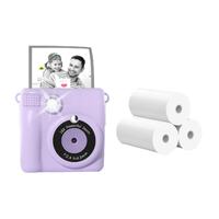 Kogan Kids Digital Instant Print Camera 1080p with 3 Rolls (Purple)