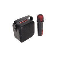 Kogan Mini Karaoke Bluetooth Speaker with Microphone  Black 