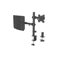 Articulating Monitor Arm for 17" - 32" Monitors with Laptop Holder