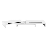 Modern Dual Monitor & Laptop Stand with Adjustable Length