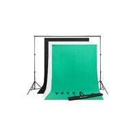 Kogan Photography Background Stand with 3 Backdrops Kit (160 x 300cm)