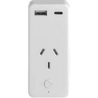 SmarterHome™ Smart Plug With Energy Meter & 5V 2A USB A&C Ports 4 Pack  