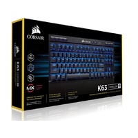 Corsair K63 Wireless Blacklit Blue LED Mechanical Gaming Keyboard Cherry MX Red 