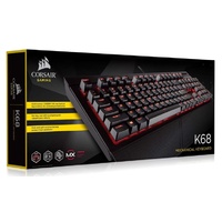 Corsair Gaming K68 IP32 Compact Mechanical Keyboard Cherry MX Red Backlit LED