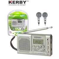Kerby LCD Display AM FM Radio Alarm Clock Speaker Built-in Wide Range Speaker