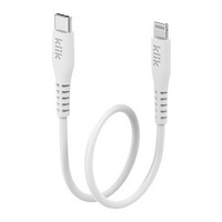 Klik 25cm USB-C to Apple Lightning MFi Cable - White