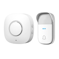 Arlec KDC02 Plug-in Door Chime With 150m Wireless Kinetic Push Button - White