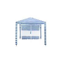 Komodo Beach Cabana Shelter UV50 with Side Wall (Navy Stripe, 2x2m)
