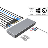 Klik USB-C Universal Docking Station Triple Display with 120W AC Adapter