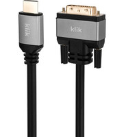 Klik 2mtr HDMI Male to DVI Male Cable
