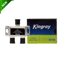 Kingray 10dB 5-2400 MHz 2A DC 2 Way F Type Splitter 