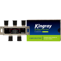 Kingray KSP4FRPP 5-2400 MHz Reverse Power Pass All Ports 4Way TV Splitter