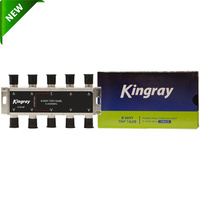 Kingray 8 Way 5-2400 MHz F-Type Terrestrial & Satellite Compact Design Splitter