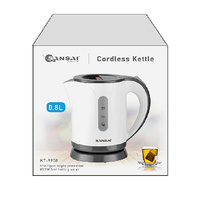 Sansai KT-9908 Electric Cordless Kettle 900-1100 Watts Boil Dry Protection 0.8L