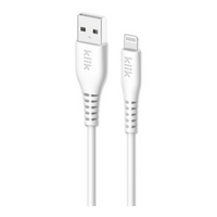 Klik Apple USB-A Male to Lightning Male Sync-Charge MFi Cable 1.2m White