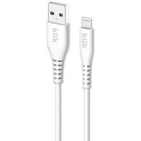 Klik 2.5m Apple Lightning to USB MFi Cable - White