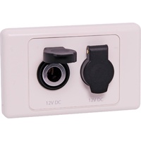 Dynalink Caravan Dual Merit Socket 12V DC Wallplate