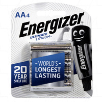 Energizer AA Ultimate Lithium 4PK Battery Cylindrical Cell