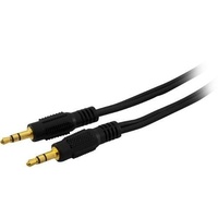 Pro.2 15m Stereo 3.5mm Plug to Plug Lead Gold Plated Black Molding PVC Jacket