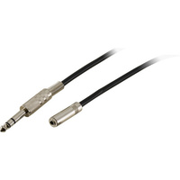 Pro.2 LA1067 Stereo 3.5mm Socket to 6.3mm Stereo Plug Extension Lead 5m