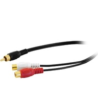 Pro.2 5m RCA to 2XRCA Socket Convert Stereo Audio Lead to Single Mono Audio Lead