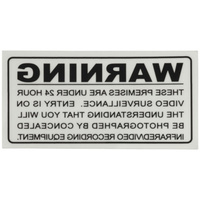 Inside Surveillance Warning Sticker