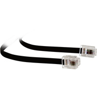 Pro.2 RJ12 Modular Plug to Plug Telepone Line Cord 6P4C TEL5150 Black 2m