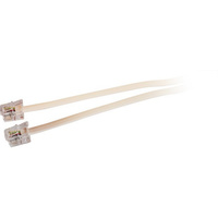 EVERSURE RJ12 Modular Plug to Plug Telepone Line Cord 6P2C TEL5058 Ivory 15m