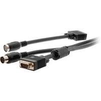 2M M/M VGA + Din13 Lead For Passing Wall LC6026