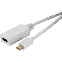 Pro.2 LC6152 Mini Display Port 20Pin Plug to HDMI 19Pin Socket 2m White