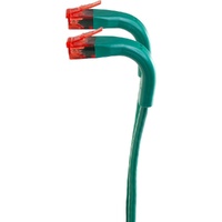 0.5M Bendable Head Cat6A Patch Lead Green