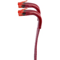 0.5M Bendable Head Cat6A Patch Lead Red