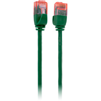 0.25m Slim cat6a Patch Lead Green