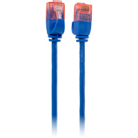 0.5m Slim cat6a Patch Lead Blue