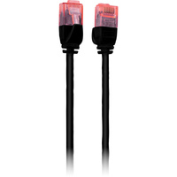 1m Slim cat6a Patch Lead Black