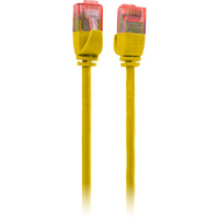 5m Slim Cat6a Patch Lead Yellow