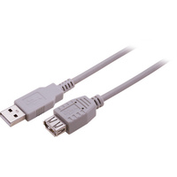 USB Extension Lead - 25Cm USB-A Plug To USB-A Socket