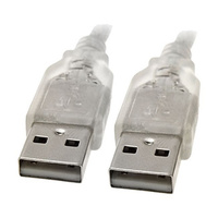 Pro.2 USB2.0 Transparant USB-A Male Plug To USB-A Male Plug Lead 3m