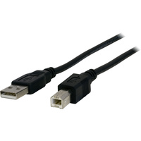 2M USB-A Plug To USB-B Plug Lead USB2.0 - Black