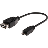 Micro USB OTG Cable - 15Cm USB-A Socket To Micro USB-B